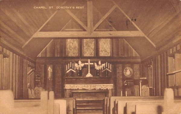 Oakland California St Dorothys Rest Chapel Interior Antique Postcard K107079