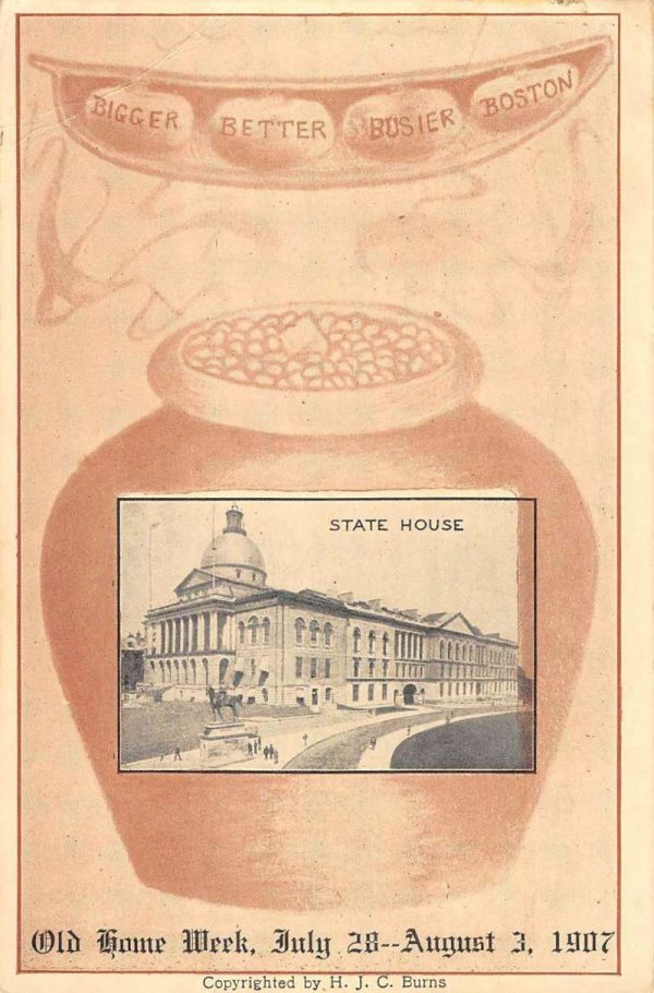 Boston Massachusetts State House Bean Pot Antique Postcard K107200