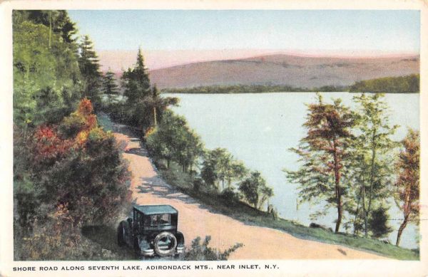 Inlet New York Shore Road Birdseye View Antique Postcard K107290