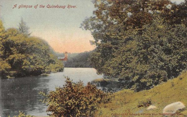 Quinebaug River Massachusetts Scenic View Antique Postcard J81101