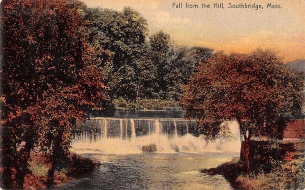 Southbridge Massachusetts Fall from the Hill Scenic View Antique Postcard J81104