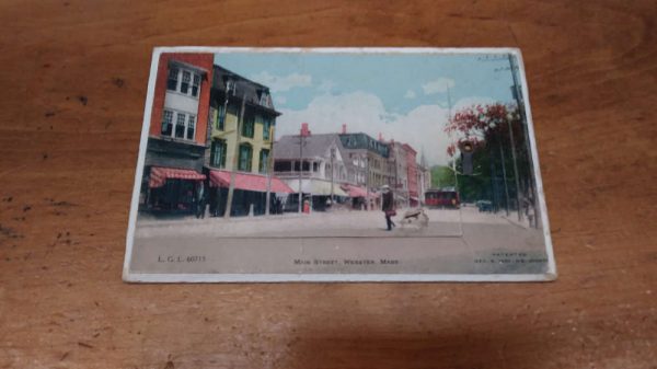 Webster Massachusetts Main Street Novelty Trap Door Fold Out Postcard J81174