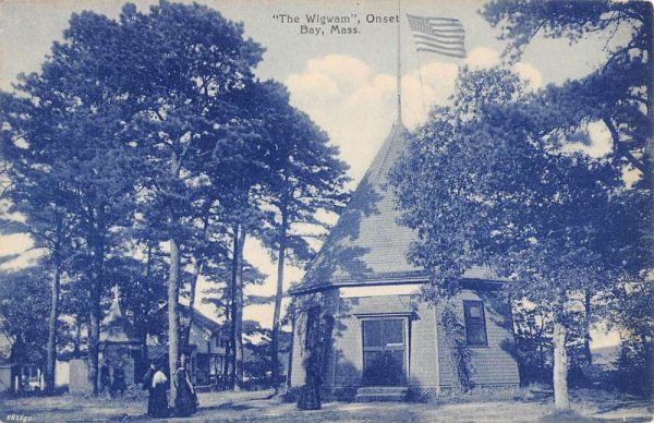 Onset Bay Massachusetts The Wigwam Street View Antique Postcard K107354