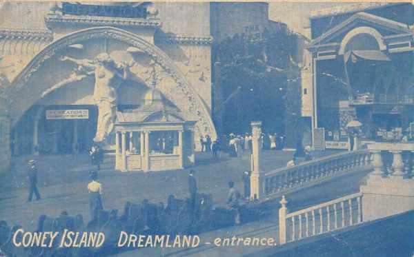 Coney Island New York Dreamland Entrance Antique Postcard K107413