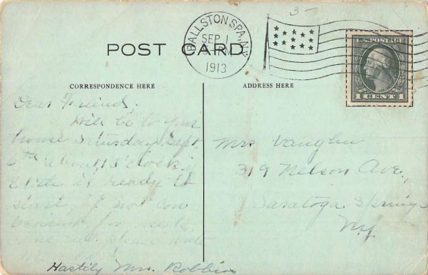 Ballston Spa New York Kayaderosseras River Antique Postcard K107475 - Image 2