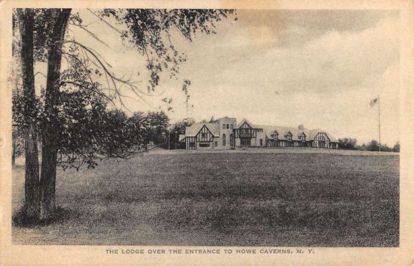 Howe Caverns New York Lodge Over Entrance Antique Postcard K107478