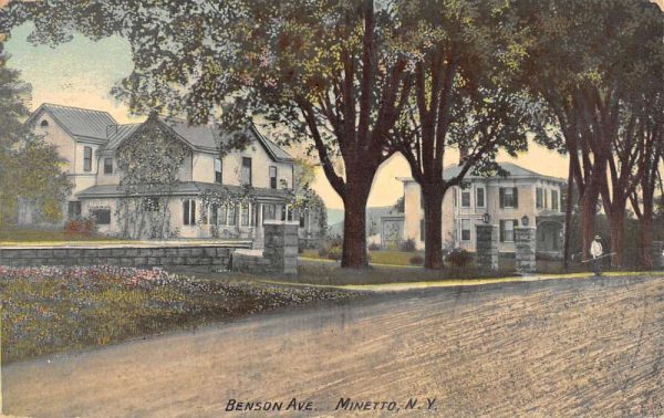 Minetto New York Benson Avenue Street Scene Antique Postcard K107480