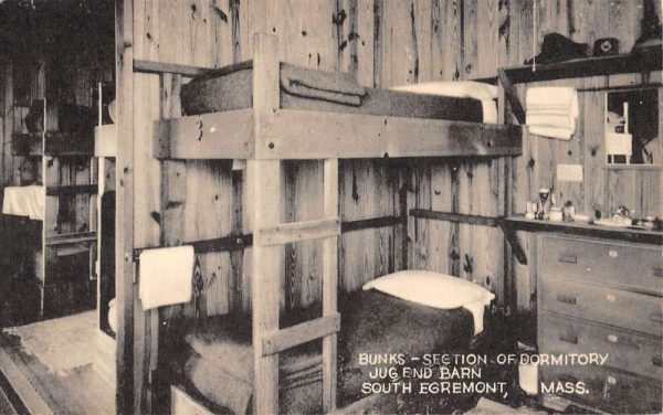 South Egremont Massachusetts Jug End Barn Dorm Interior Antique Postcard K107509