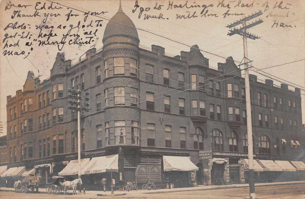 Beatrice Nebraska Paddock Hotel and Opera House Real Photo