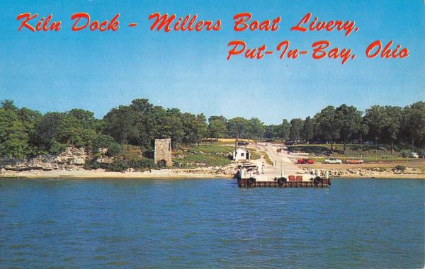 Put In Bay Ohio Millers Boat Livery Kiln Dock Vintage Postcard K107606