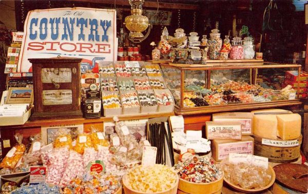 Barnstable Massachusetts Old Village Store Interior Vintage Postcard K107702