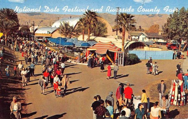 Indio California National Date Festival Birdseye View Vintage Postcard K107708