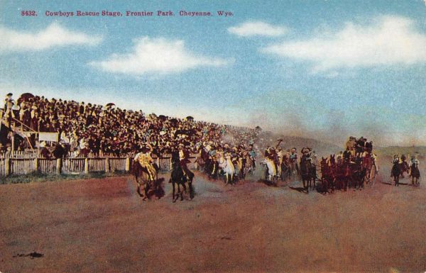 Cheyenne Wyoming Frontier Park Cowboys Antique Postcard K107728