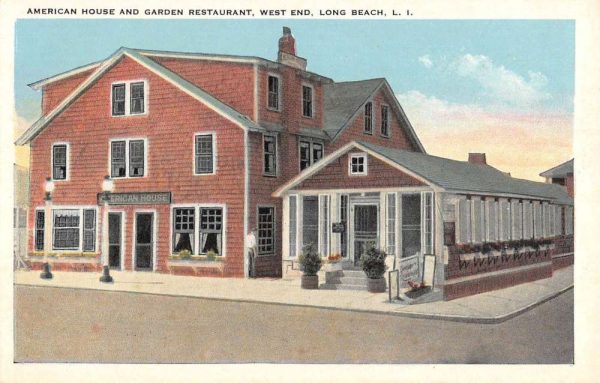 West End New York American House Garden Restaurant Antique Postcard K107731