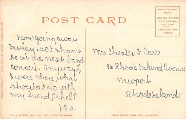 Cambridge Massachusetts Harvard Class Day Exercises Detroit Postcard K107973 - Image 2