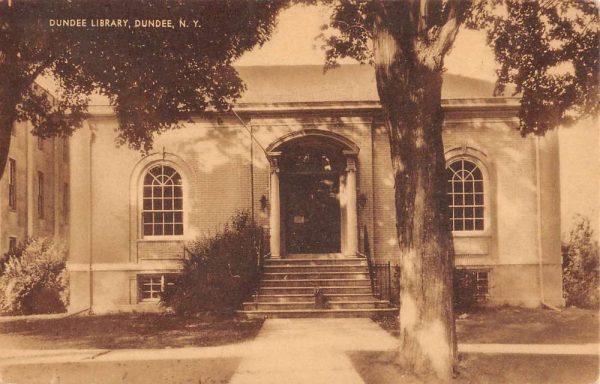 Dundee New York Library Street View Antique Postcard K107992