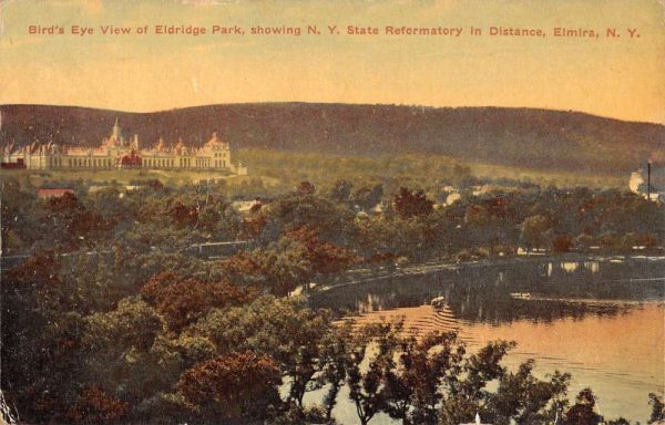 Eldridge Park New York Birdseye View Of City Antique Postcard K107995