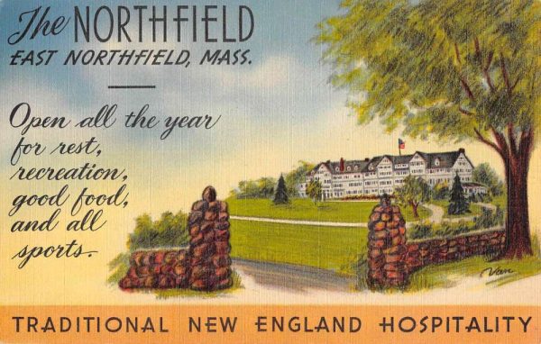 East Northfield Massachusetts Guest Home Street View Antique Postcard K108018