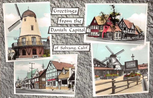 Solvang California Greetings From the Dutch Capitol real photo pc Z50935