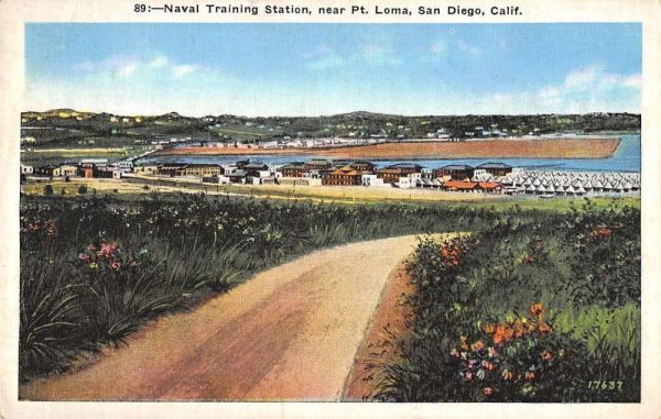 San Diego California view of Naval Training Station antique pc Z51179