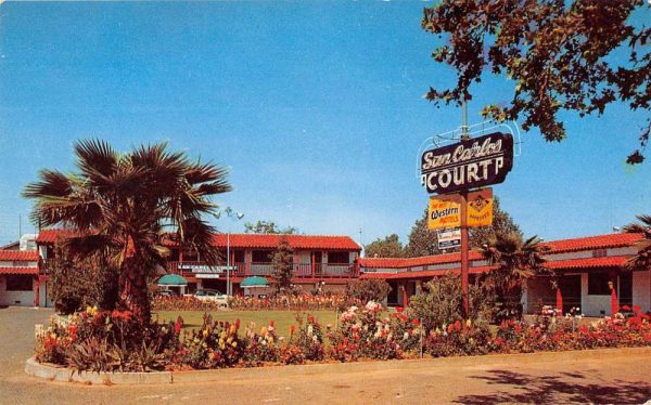 Sacramento California San Carlos Court Street View Vintage Postcard KA688600