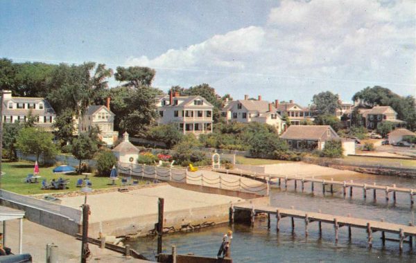 Edgartown Massachusetts Waterfront Homes Vintage Postcard KA688646