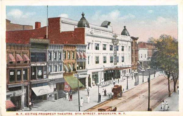 Brooklyn New York Keith's Prospect Theatre Street View Vintage Postcard JB627545