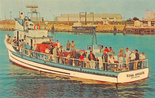 Port Hueneme California Star Angler Sport Fishing Boat Vintage Postcard JC932799