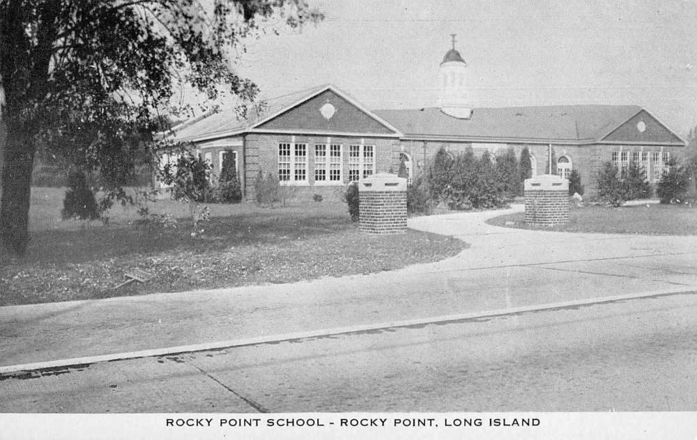 Rocky Point Long Island New York Rocky Point School Vintage Postcard