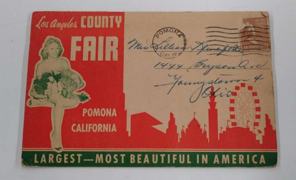 Pomona California Los Angeles County Fair Fold Out Postcard Folder JC932844