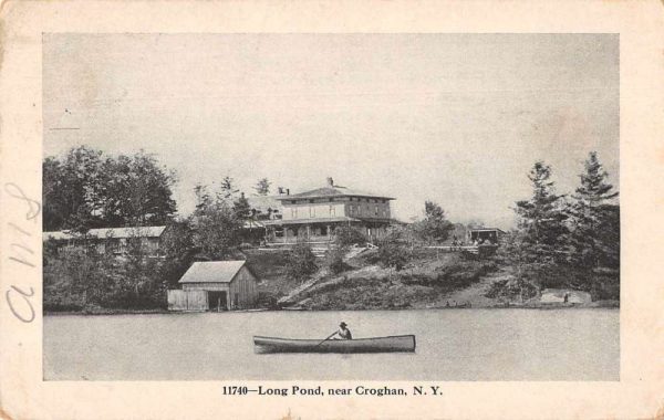 Crogham New York Long Pond Canoeing Vintage Postcard JD933472