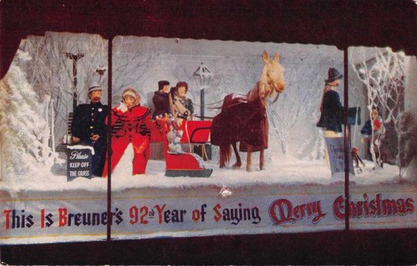 California Breuner's Deparment Store Christmas Window Display PC JE229079