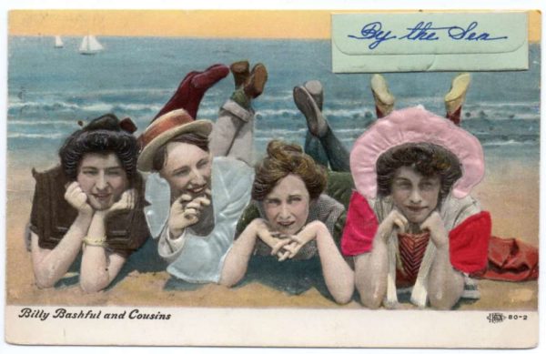 Far Rockaway New York Billy Bashful and Cousins Bathing Beauty Silk PC JE229157