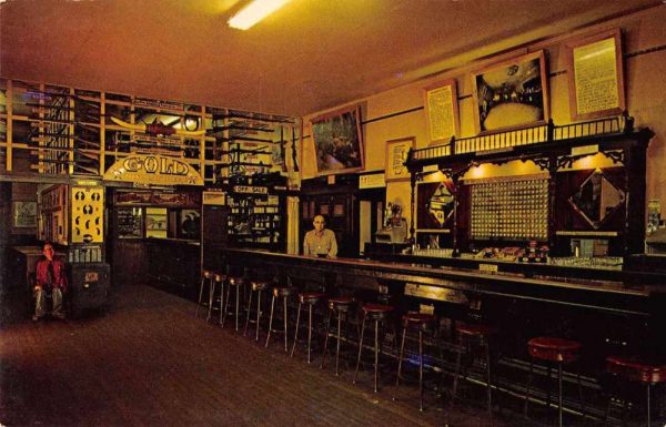 Coulterville California Magnolia Saloon Bar Interior Vintage Postcard JE229268