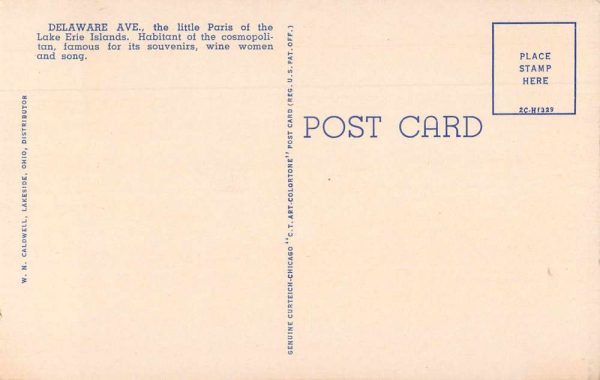 Put-in-Bay Ohio Main Street Films Finishing Coke Sign Postcard JE229467 - Image 2