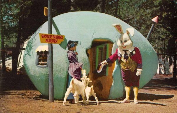 Skyforest California Santa's Village Easter Bunny Village Postcard JE229528