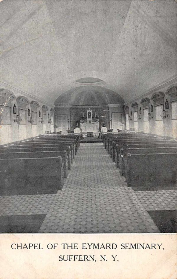 Suffern New York Eymard Seminary Chapel Interior Vintage Postcard JE229597