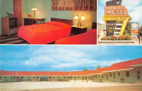 Tupper Lake New York Tupper Lake Motel Room Interior Vintage Postcard JE229626