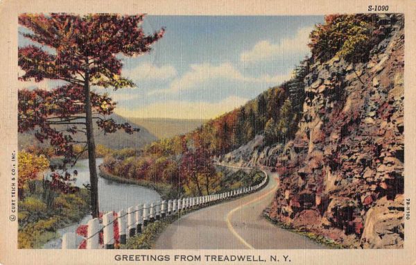 Treadwell New York Greetings Road Scenic Vintage Postcard JE229630