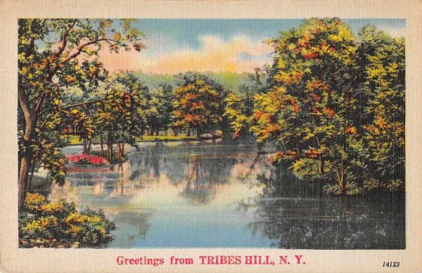 Tribes Hill New York Greetings Water Front Vintage Postcard JE229637