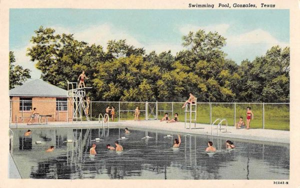 Gonzales Texas Swimming Pool Vintage Postcard JF686292