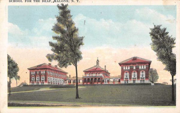 Malone New York School for the Deaf Vintage Postcard JF686615