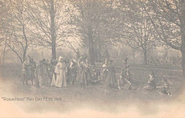 Robin Hood May Day Fete 1906 People in Costume Vintage Postcard JF235112