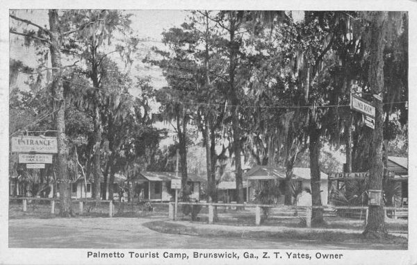 Brunswick Georgia Palmetto Tourist Camp Vintage Postcard JF235225