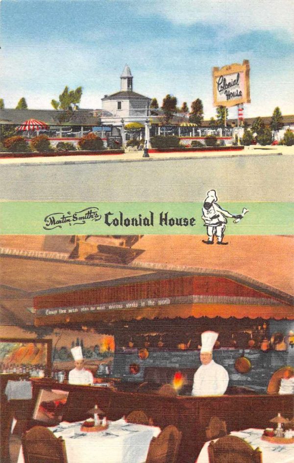 Oxnard California Colonial House Restaurant Vintage Postcard JF235278