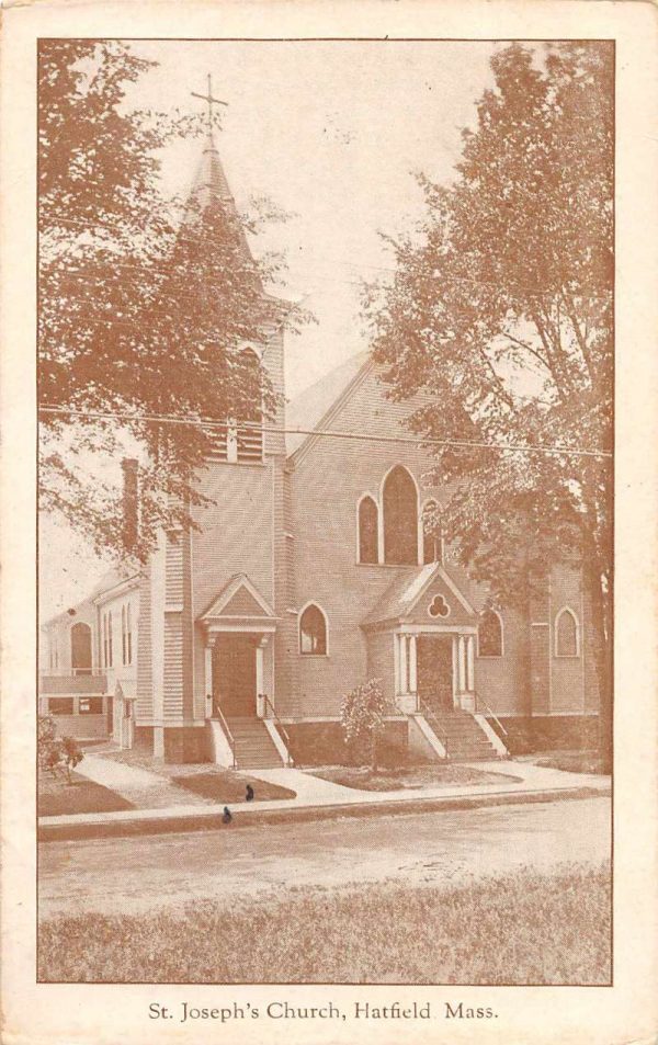 Hatfield Massachusetts St Joseph's Church Vintage Postcard JF235286