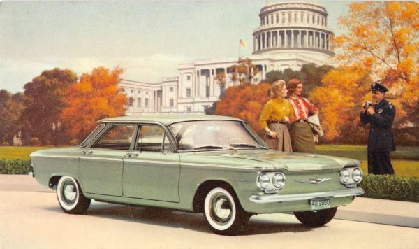 1960 Chevrolet Corvair 4-door 6-passenger in Cascade Green vintage pc ZD549670