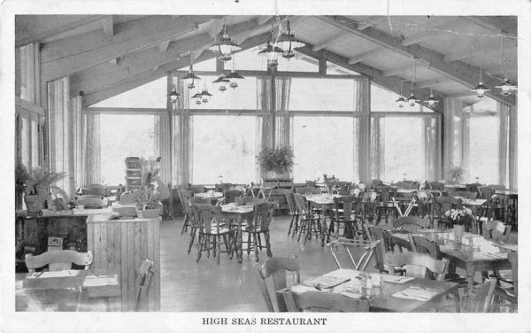 Bar Harbor Maine High Seas Restaurant Dreamwood Hill Vintage Postcard JE359791