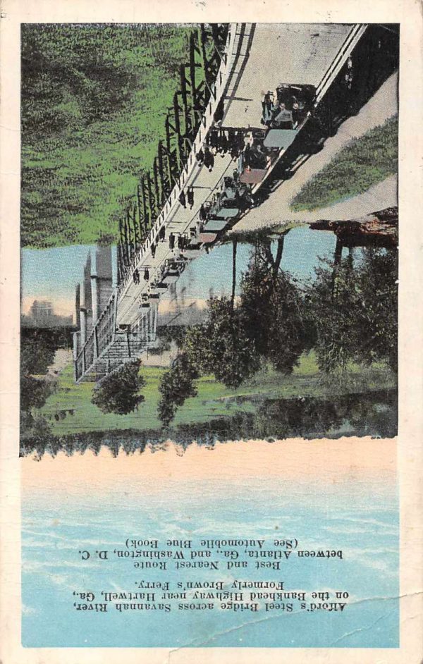 Hartwell Georgia Alford Steel Bridge Vintage Postcard JF685050