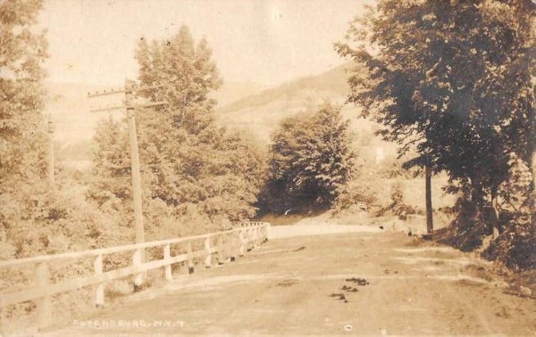 Petersburg New York birds eye view country road real photo pc ZA441326